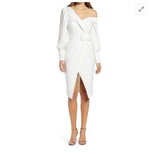 Lavish Alice Wo Tailored Belted Long Sleeve One-Shoulder
Dress